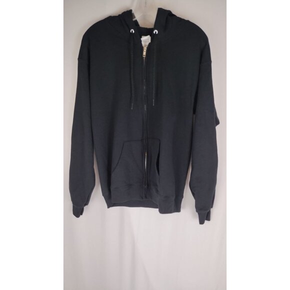 Hanes Ecosmart Black Zip-Up Hoodie Medium - Picture 1 of 5